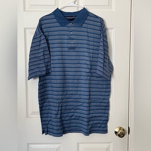 Men's Greg Norman Mercerized Cotton Golf Polo Shark Blue XL - Picture 11 of 15